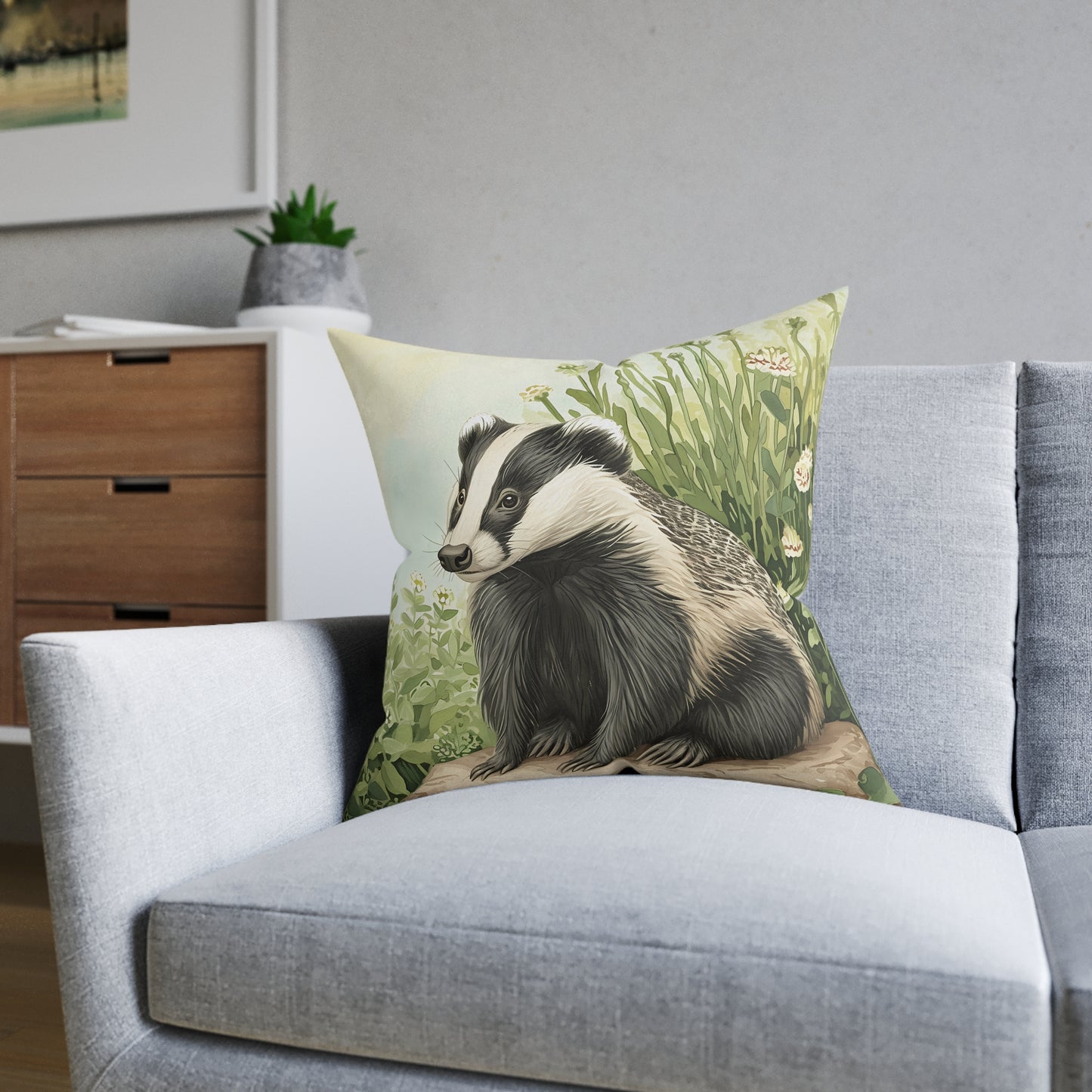 Badger 2 - Square Pillow - UK