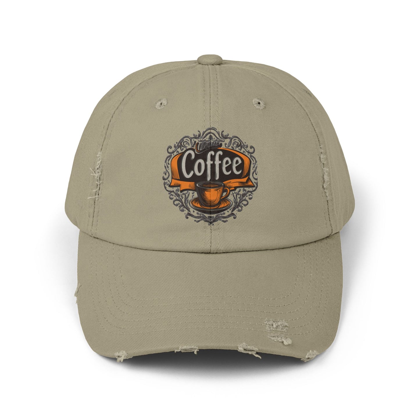 Vintage Style Hat 4 for Coffee Lovers - Unisex Distressed Coffee Cap - USA