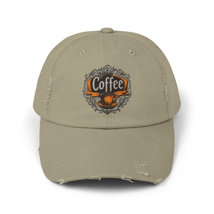 Vintage Style Hat 4 for Coffee Lovers - Unisex Distressed Coffee Cap - USA