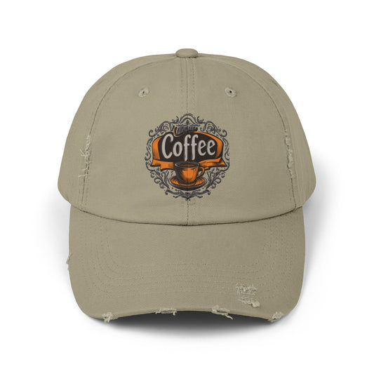Vintage Style Hat 4 for Coffee Lovers - Unisex Distressed Coffee Cap - USA