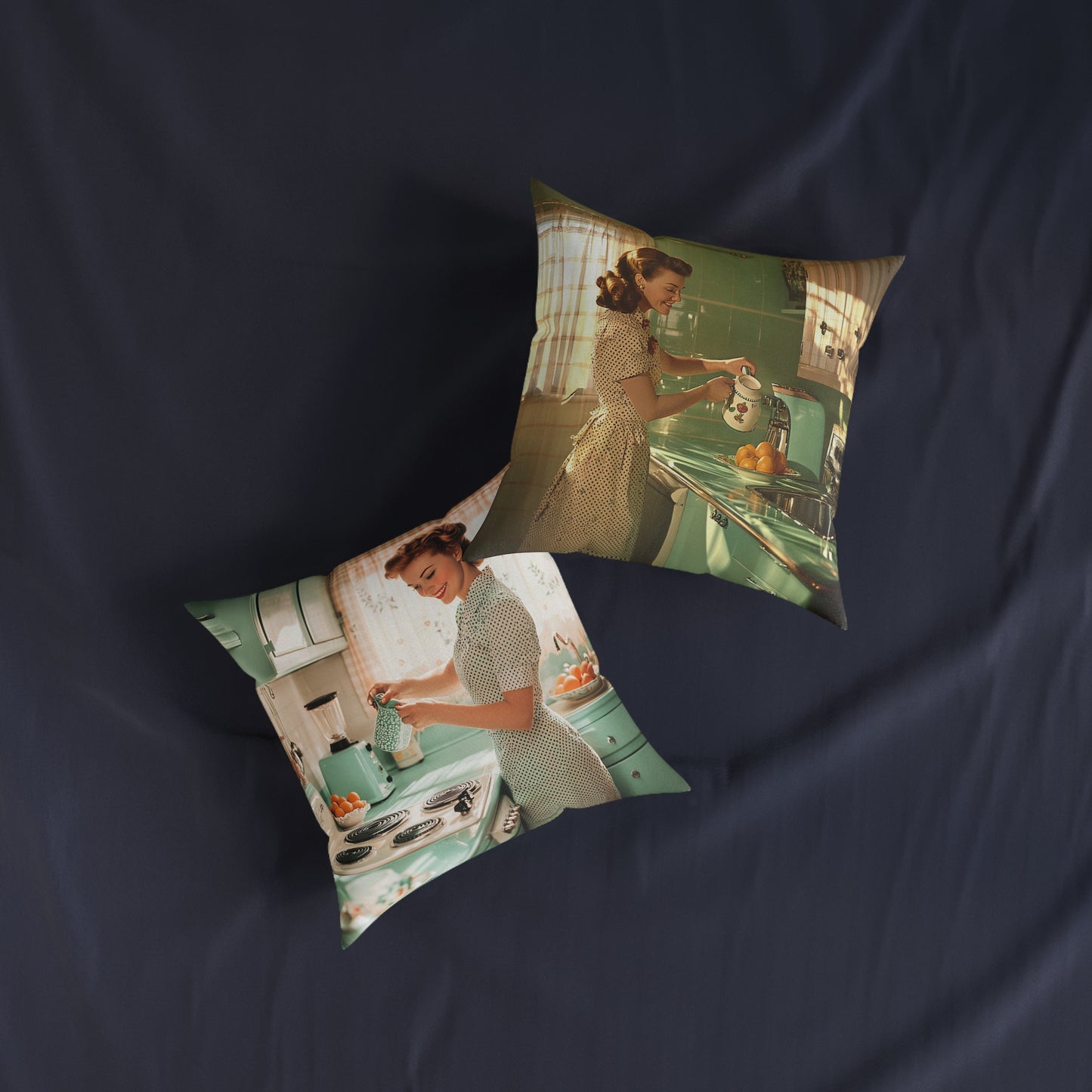 1950s Americana 2 - Square Pillow - UK