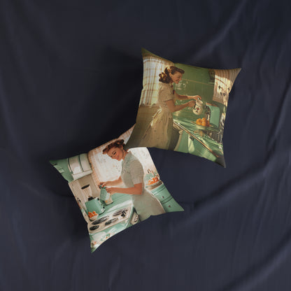 1950s Americana 2 - Square Pillow - UK