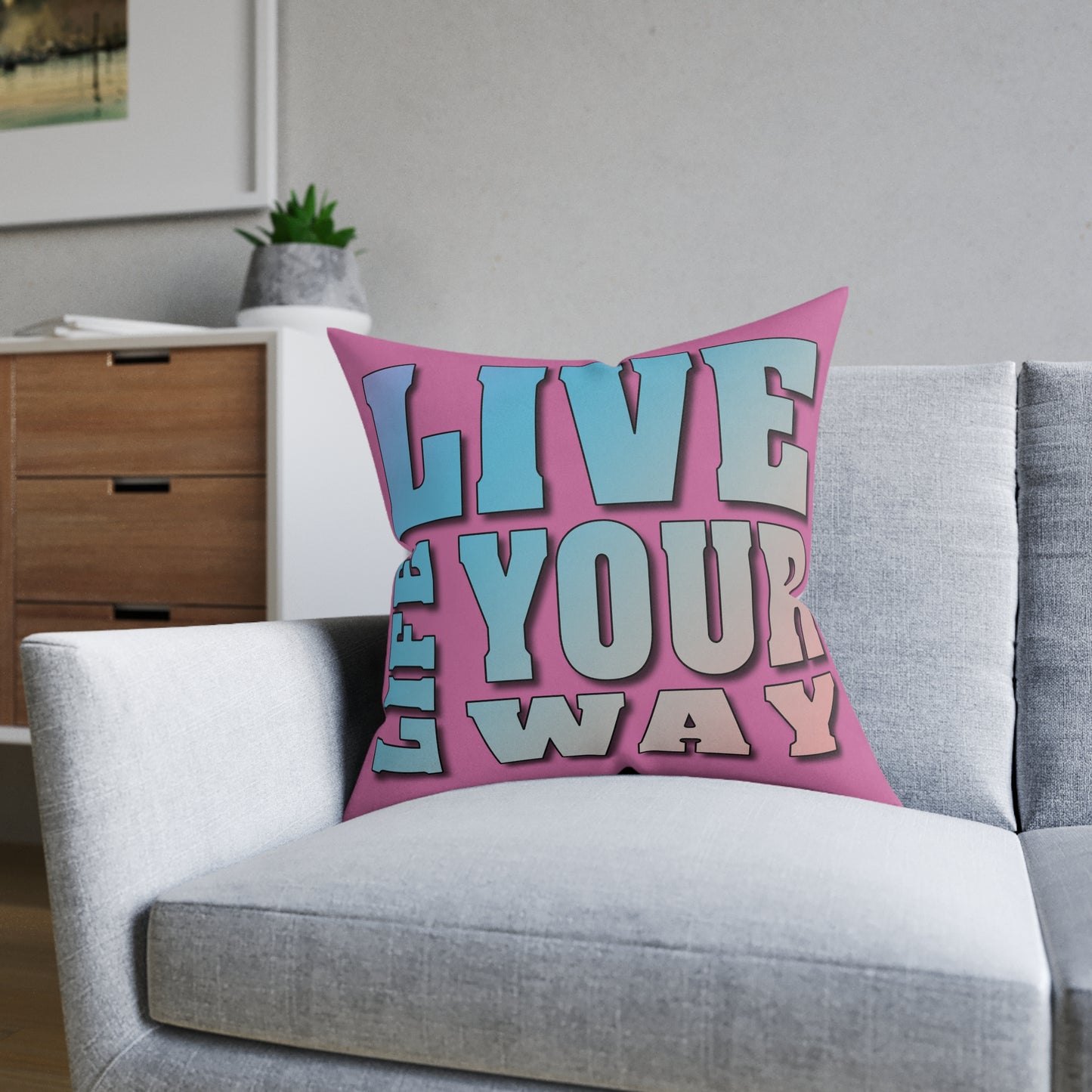 Live Life - Square Pillow - UK
