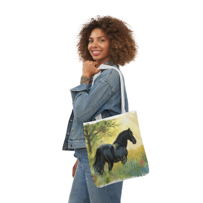 Horse #4 Polyester Canvas Tote Bag (AOP)