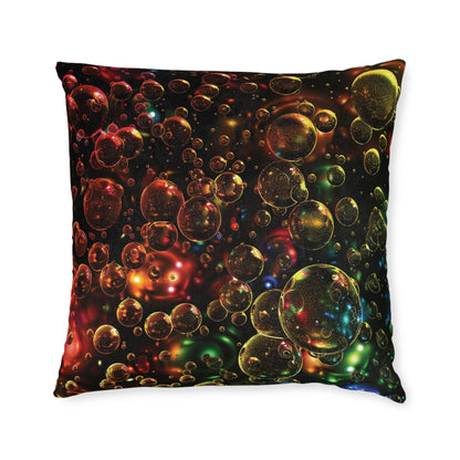 Effervescent Rainbow Bubbles - Square Pillow - UK