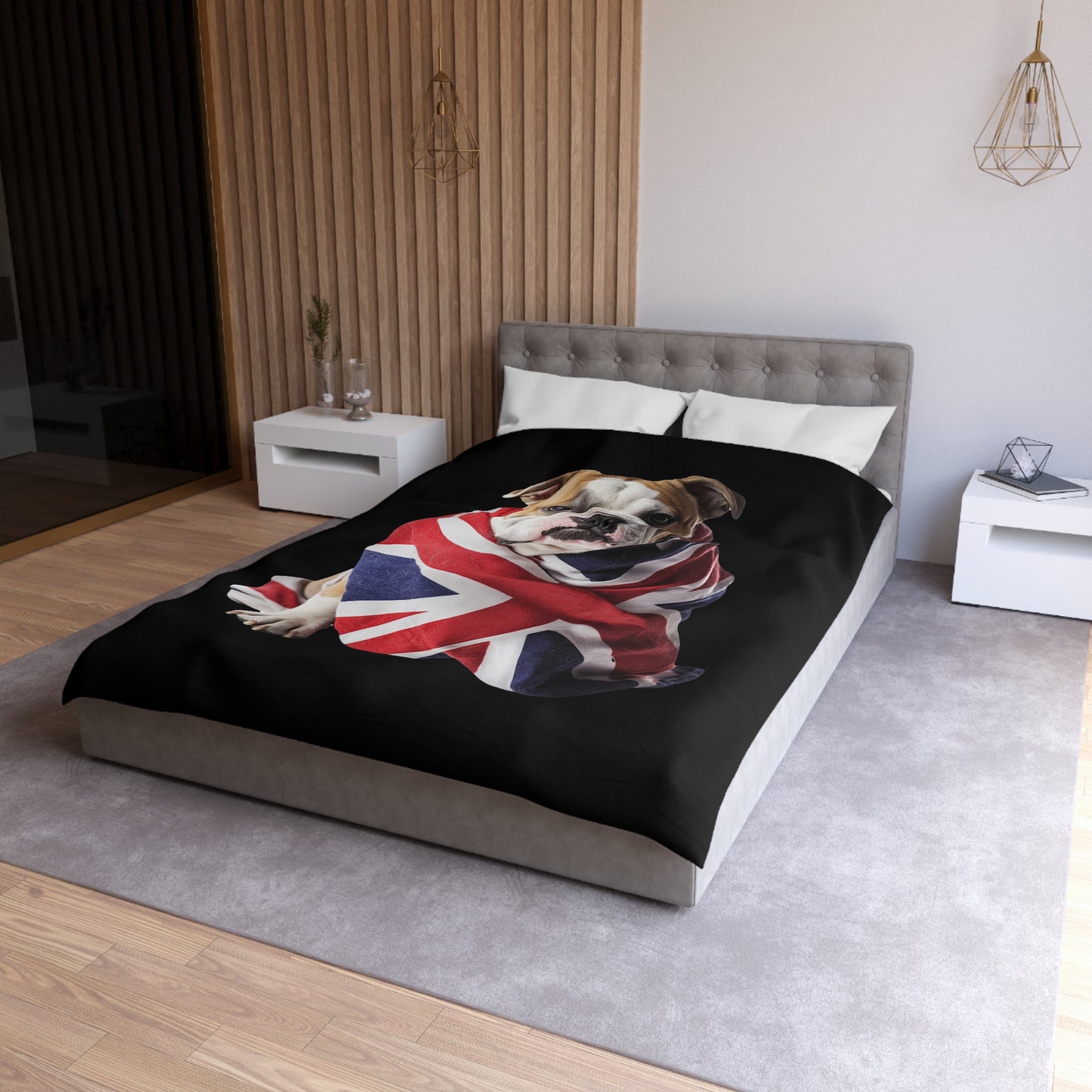 British Bulldog - Microfiber Duvet Cover USA and UK