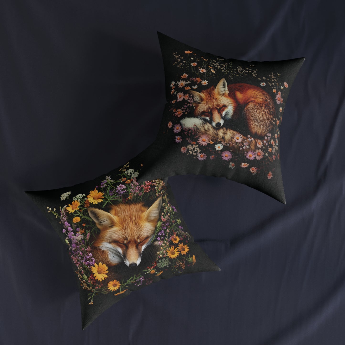 Sleeping Fox - Square Pillow - UK