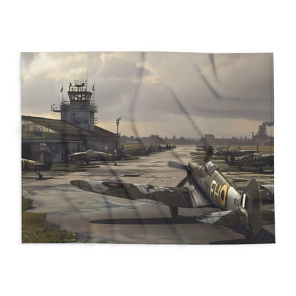 WW2 Airfield #2 Arctic Fleece Blanket - UK