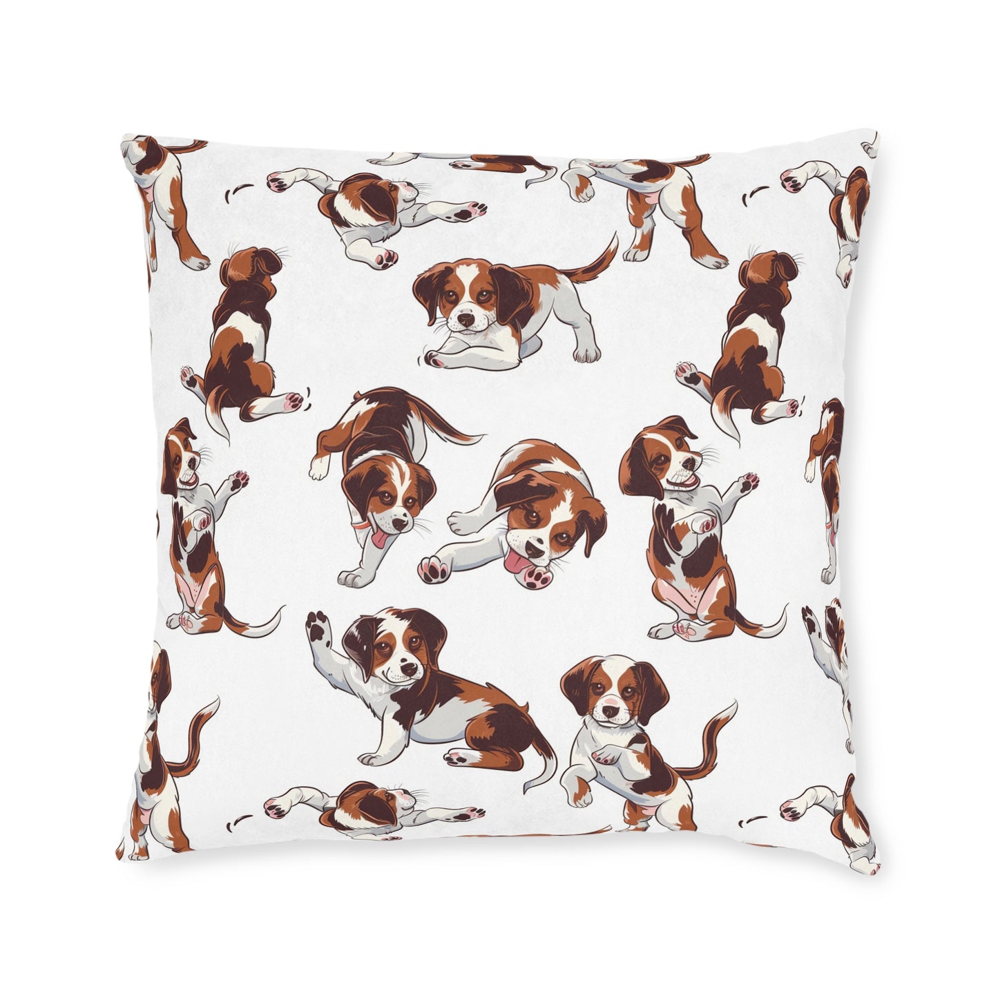 Puppy At Play - Square Pillow - UK