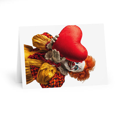 Happy Clown Holding A Heart - Blank Card (5 Pack) UK