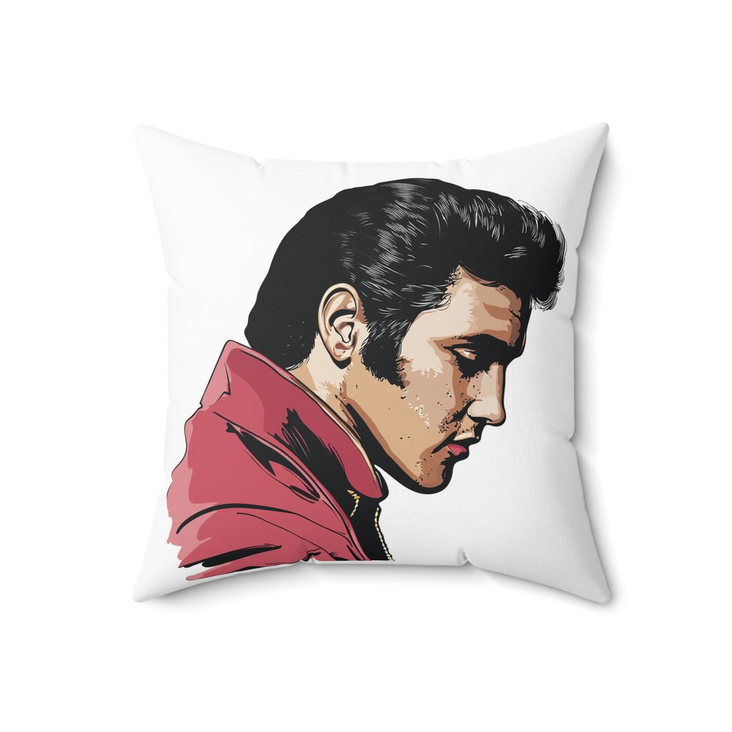 Elvis and Amy - Spun Polyester Square Pillow - USA