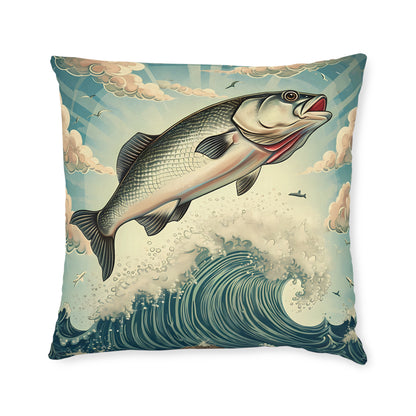 Fish Jumping - Square Pillow - UK