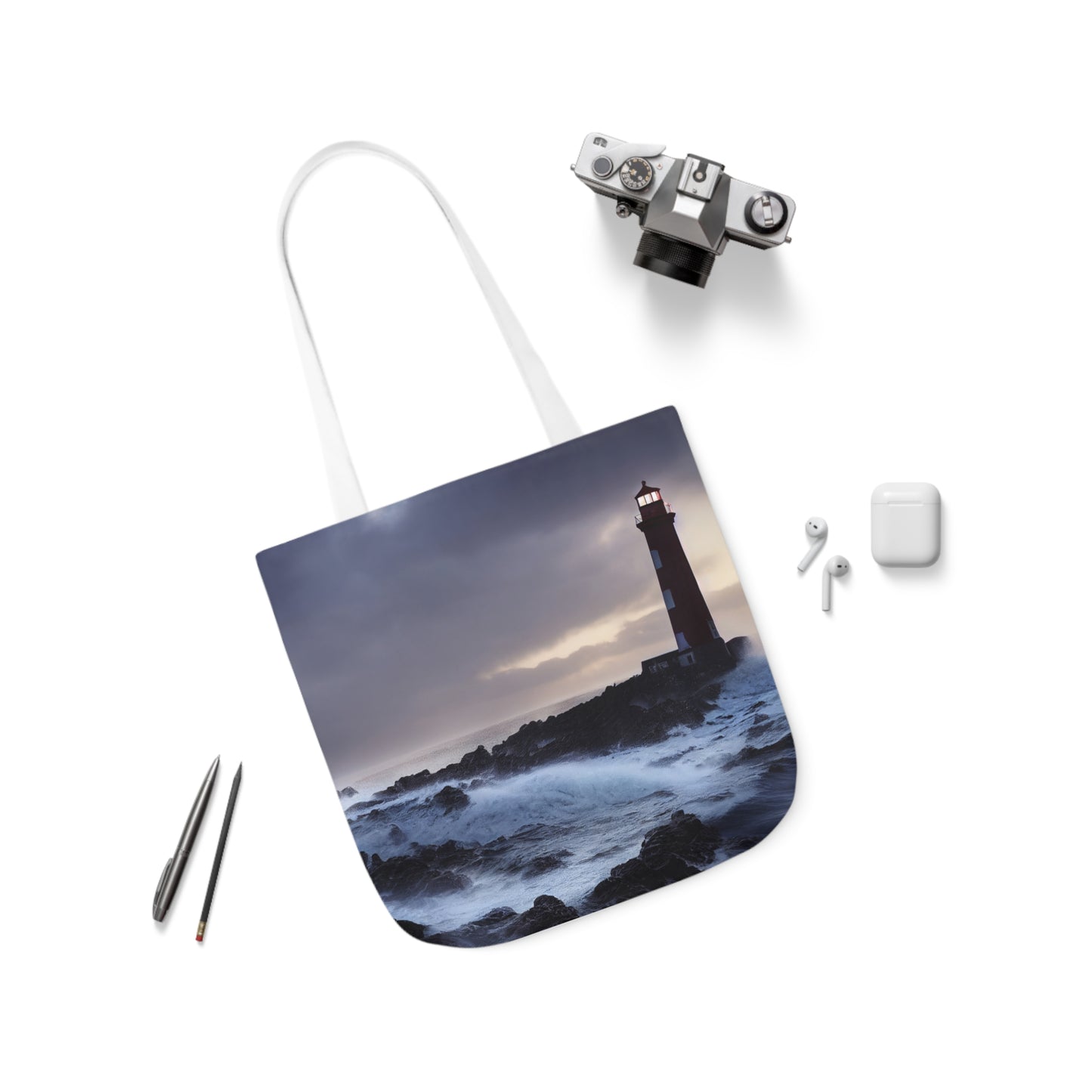 Seascape #3 - Polyester Canvas Tote Bag (AOP)