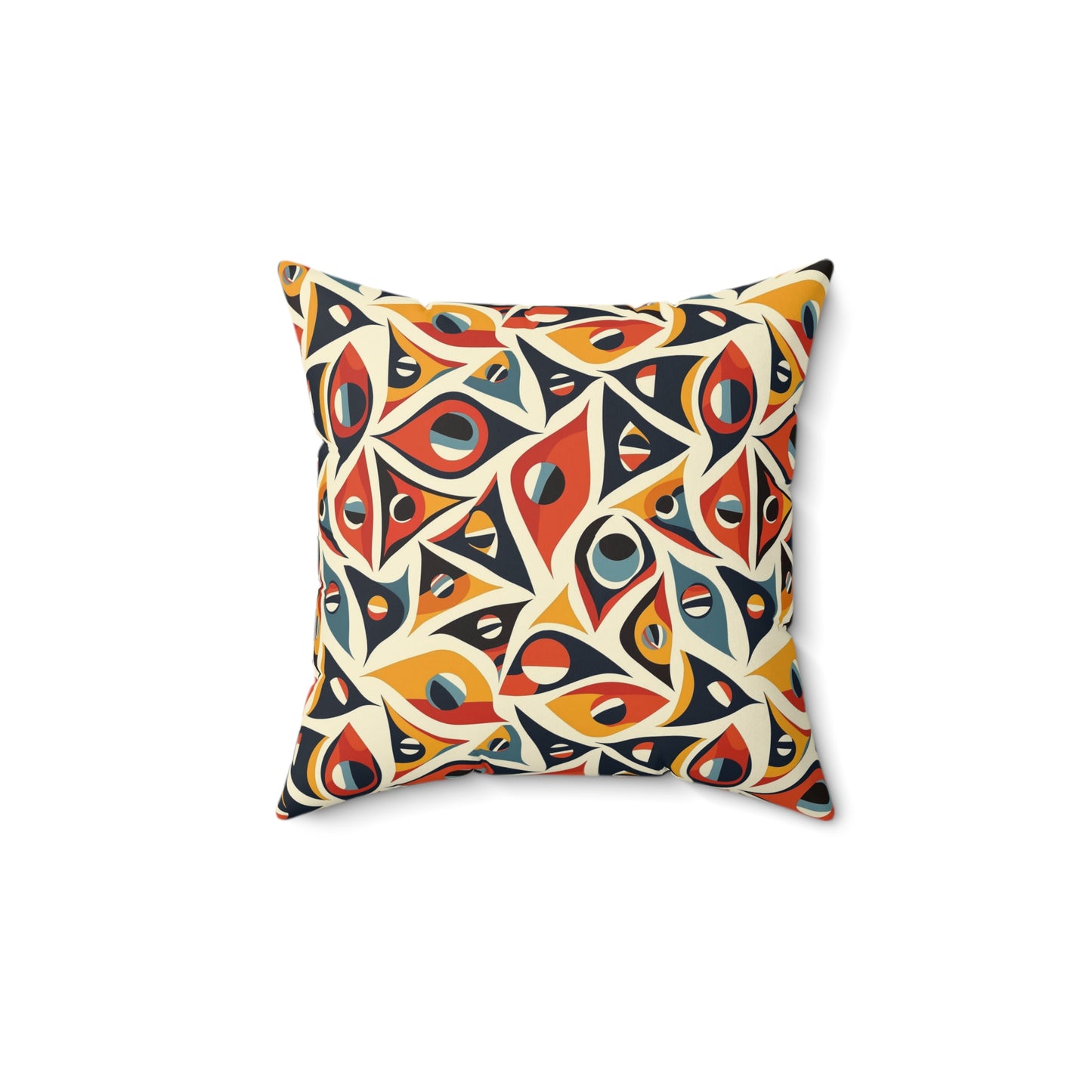 1960's America #1 Spun Polyester Square Pillow USA