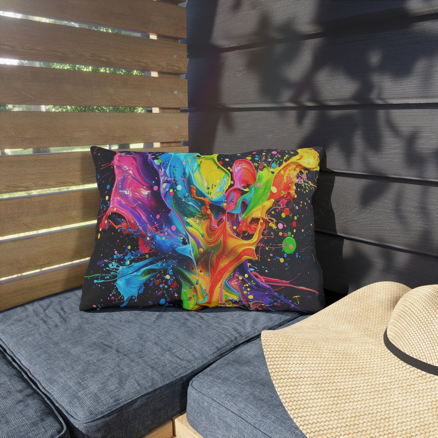 Paint Splash - Outdoor Pillows - USA