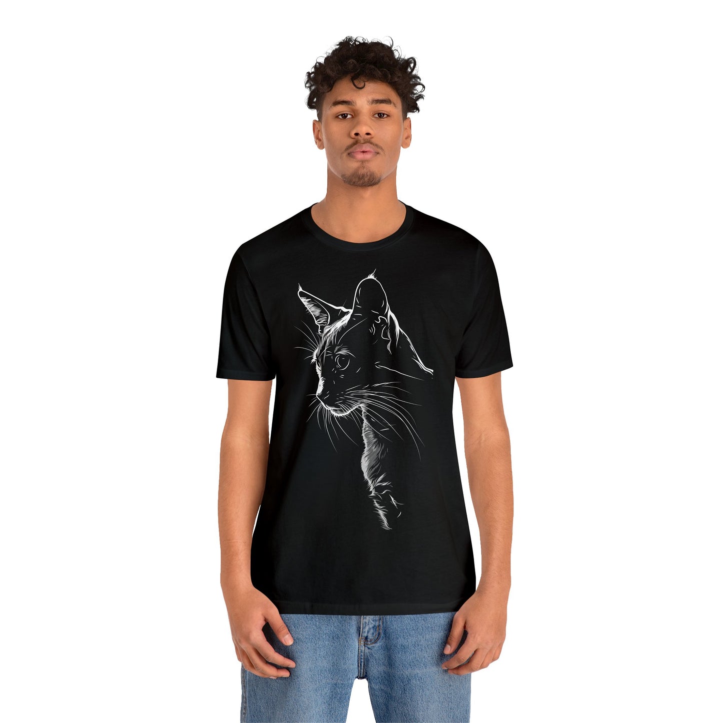Cat Silhouette  #4 - Unisex Jersey Short Sleeve Tee