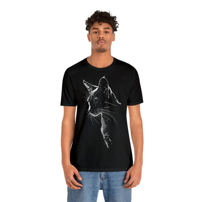 Cat Silhouette  #4 - Unisex Jersey Short Sleeve Tee