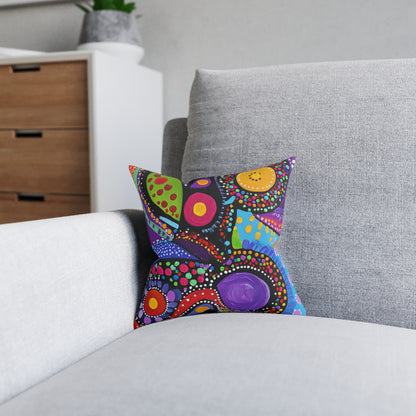 Traditional Aboriginal 4 - Square Pillow - UK