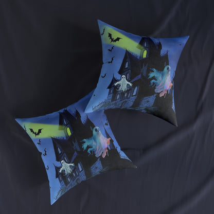 Haunted House - Square Pillow - UK