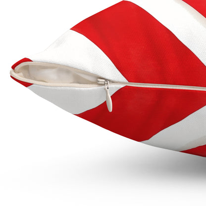 Strawberries and Cream - Spun Polyester Square Pillow - USA