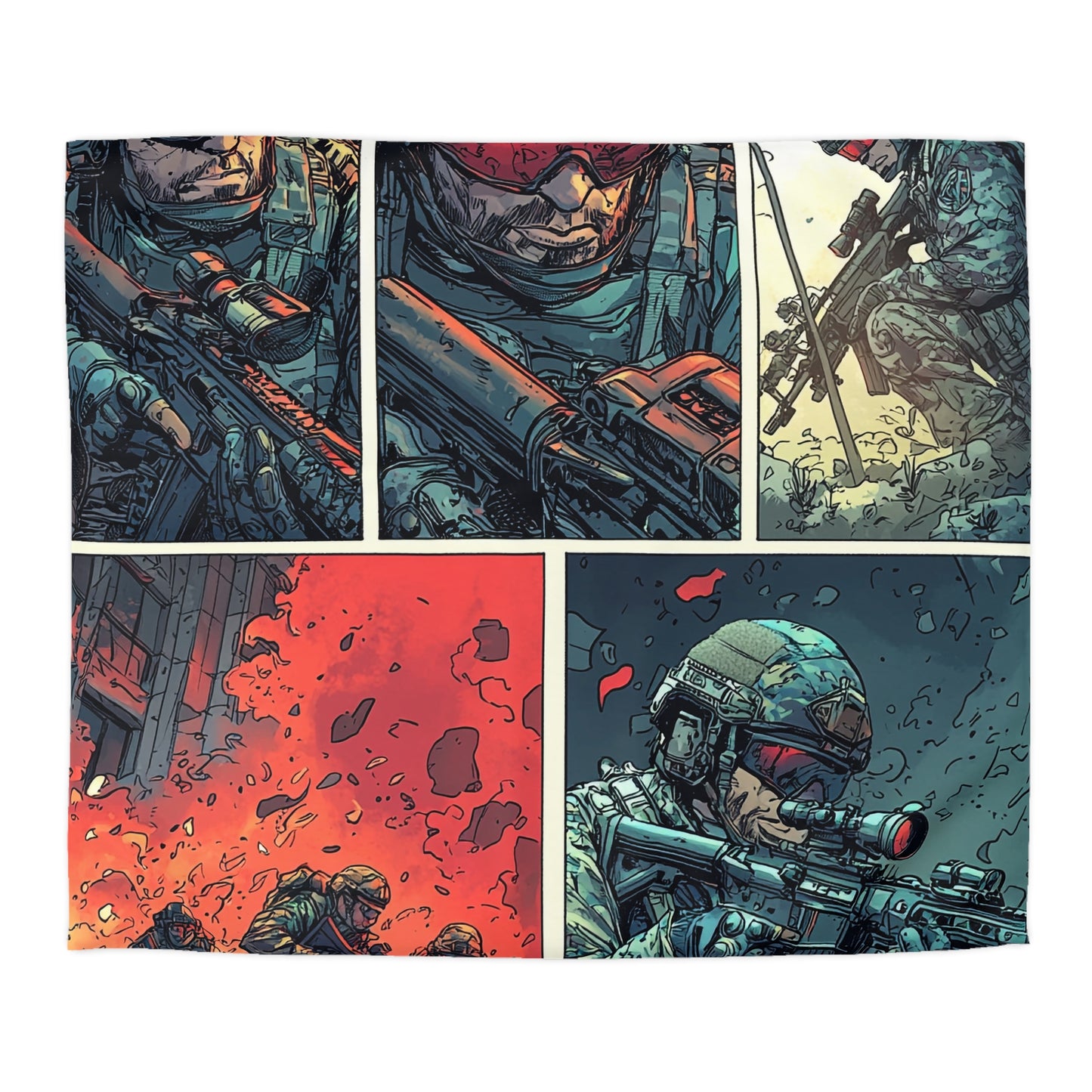 Navy SEALS Comic Book Cover - Microfiber Duvet Cover USA and UK