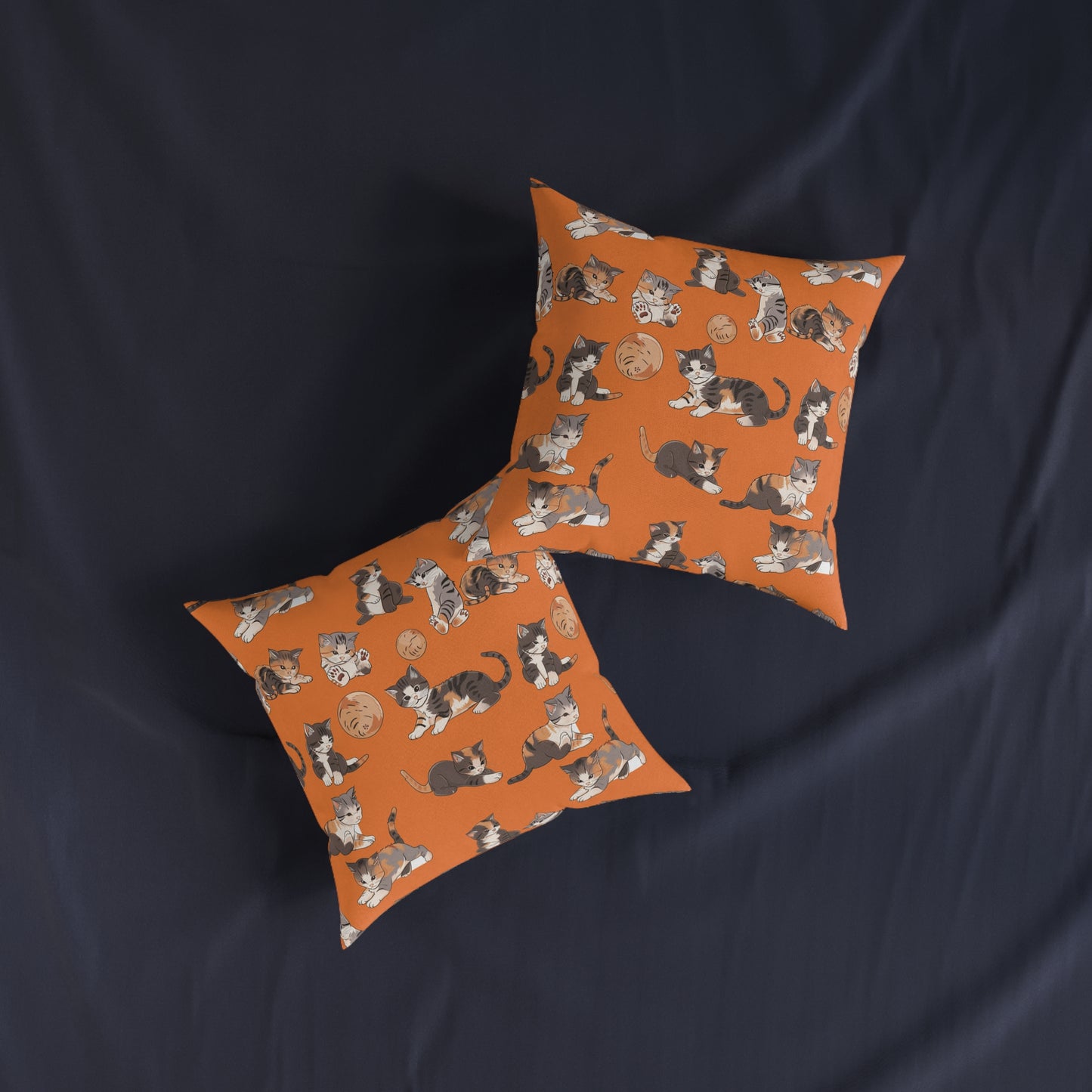 Kitten At Play - Square Pillow - UK