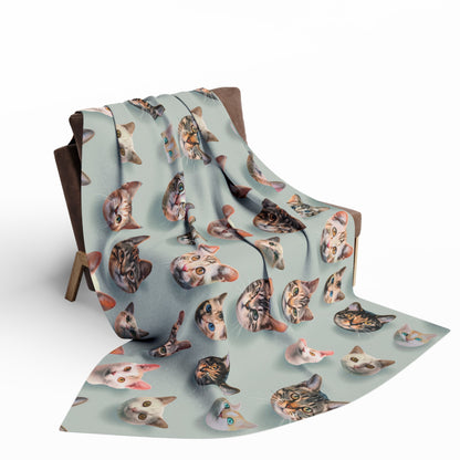Cat Collage Arctic Fleece Blanket  -  USA