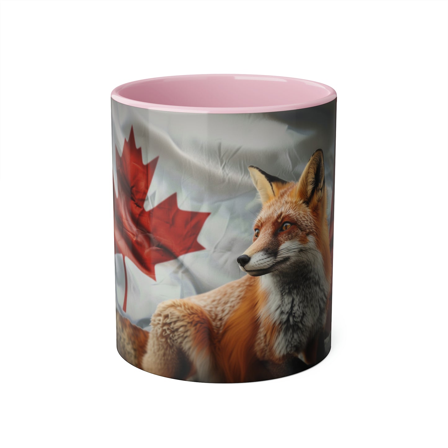 Fox and Flag Accent Mug, 11oz - Canada Only