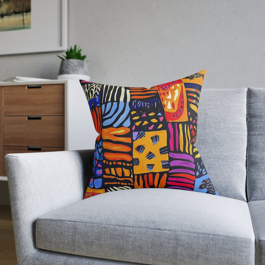 African 3 - Square Pillow - UK