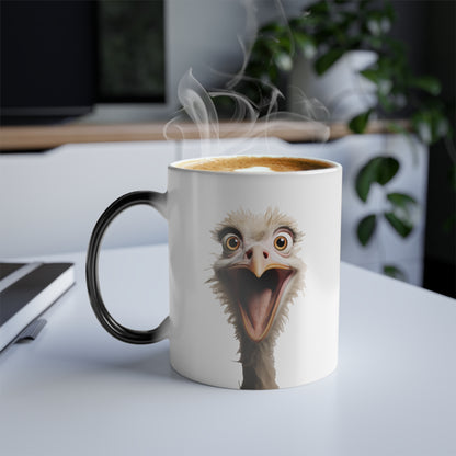 Ostrich Morphing Mug, 11oz - NOT UK