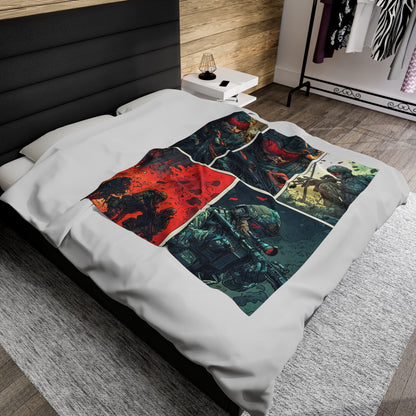 Special Forces Comic Cover 5 - Velveteen Plush Blanket USA