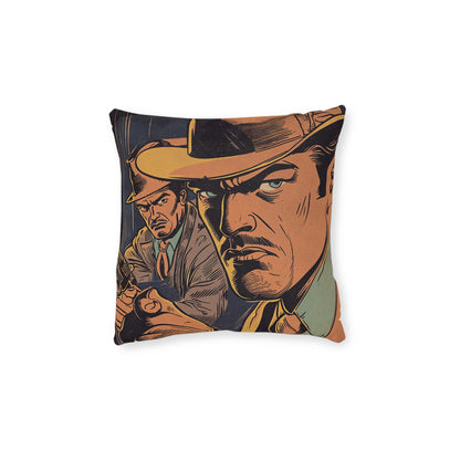 1940s Gangster Comic 2 - Square Cushion - Gangster Home Decor UK