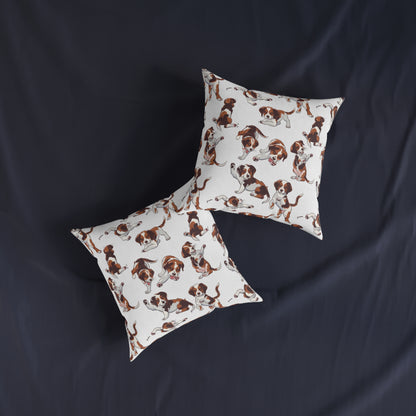 Puppy At Play - Square Pillow - UK