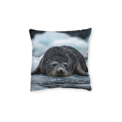 Cute Fur Seal Design Square Pillow - Perfect for Ocean Lovers UK