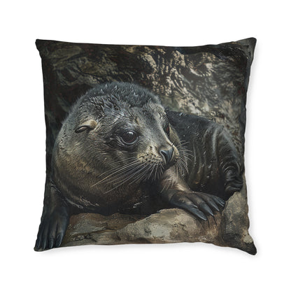 Cute Fur Seal Design Square Pillow - Perfect for Ocean Lovers UK