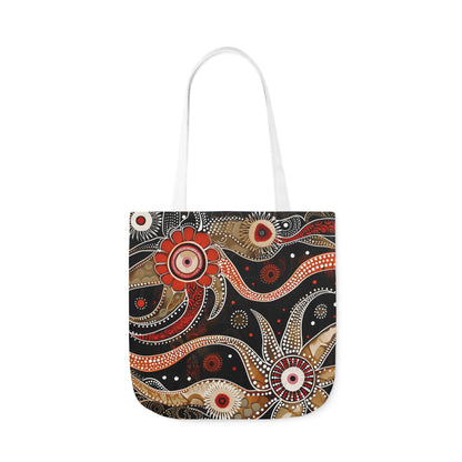 Native Australian Art #1 - Polyester Canvas Tote Bag (AOP)