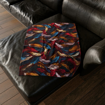 Chinoiseries Feathers - Soft Polyester Blanket