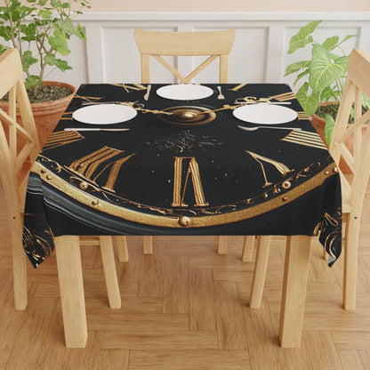 Clock face Tablecloth - Decorative Mechanical Cover for Dining & Events UK