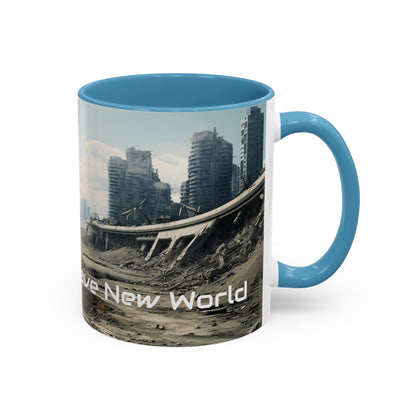Futuristic Landscape Accent Coffee Mug - Perfect for Sci-Fi Lovers - UK