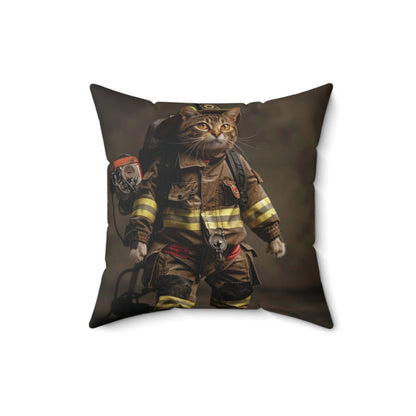Top Gun Cat - Spun Polyester Square Pillow - USA
