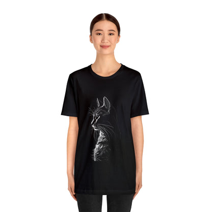 Cat Silhouette #2 - Unisex Jersey Short Sleeve Tee