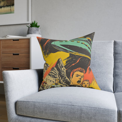 1950's Space Comic - Square Cushion - Space Home Decor UK
