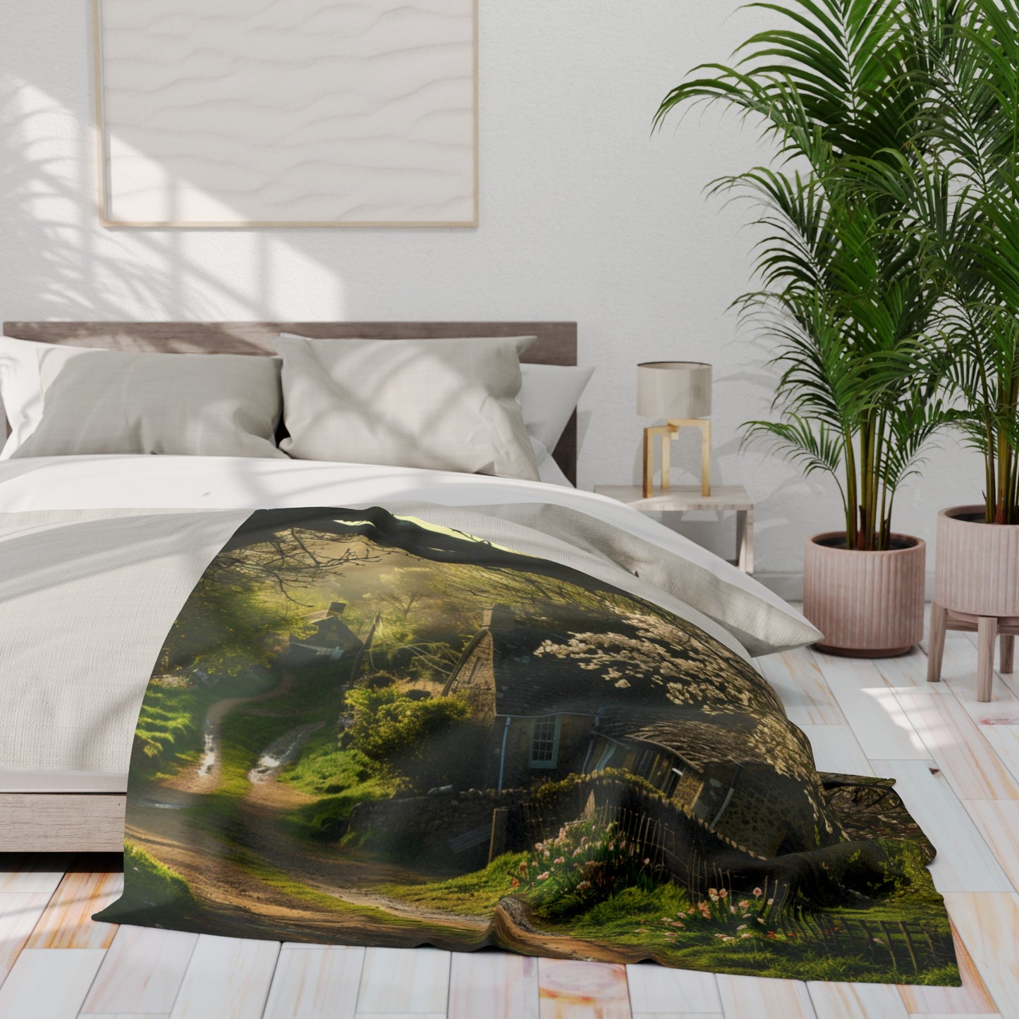 English Springtime 3 Arctic Fleece Blanket - UK, USA