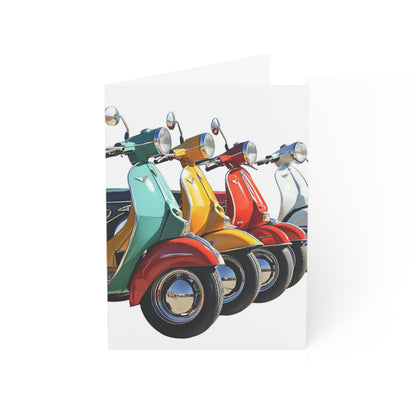 Vibrant Scooters Greeting Cards - Set of 1, 10, 30, or 50pcs for All Occasions - USA
