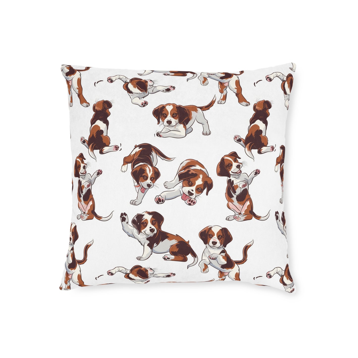Puppy At Play - Square Pillow - UK