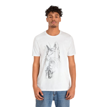 Cat Silhouette #5 - Unisex Jersey Short Sleeve Tee