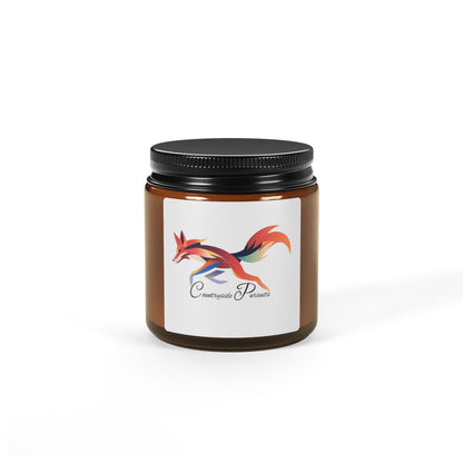Artistic Scented Soy Candle - Multi-Size Amber Jar | Perfect Gift for Nature Lovers & Cosy Atmosphere - USA