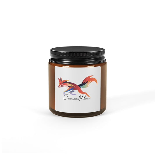 Artistic Scented Soy Candle - Multi-Size Amber Jar | Perfect Gift for Nature Lovers & Cosy Atmosphere - USA