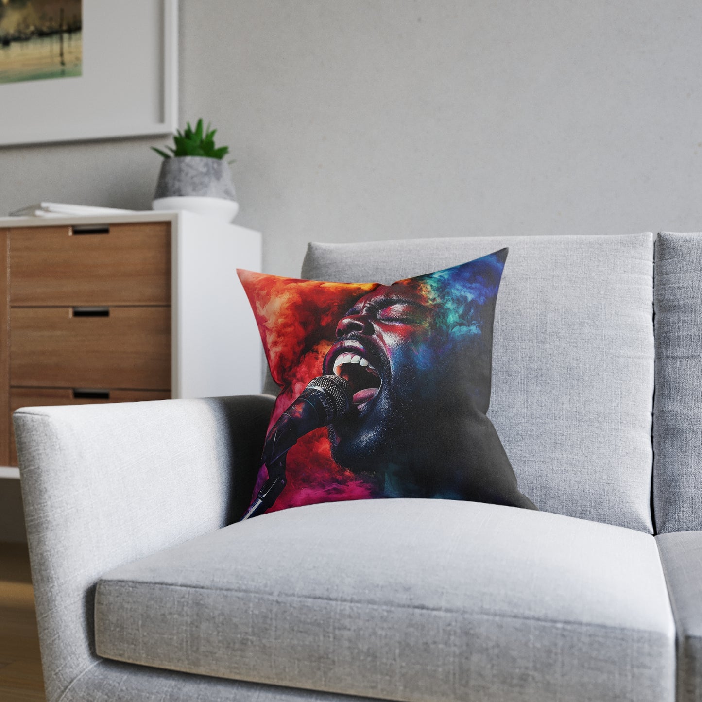 Jazz Singer 2 - Square Pillow - UK