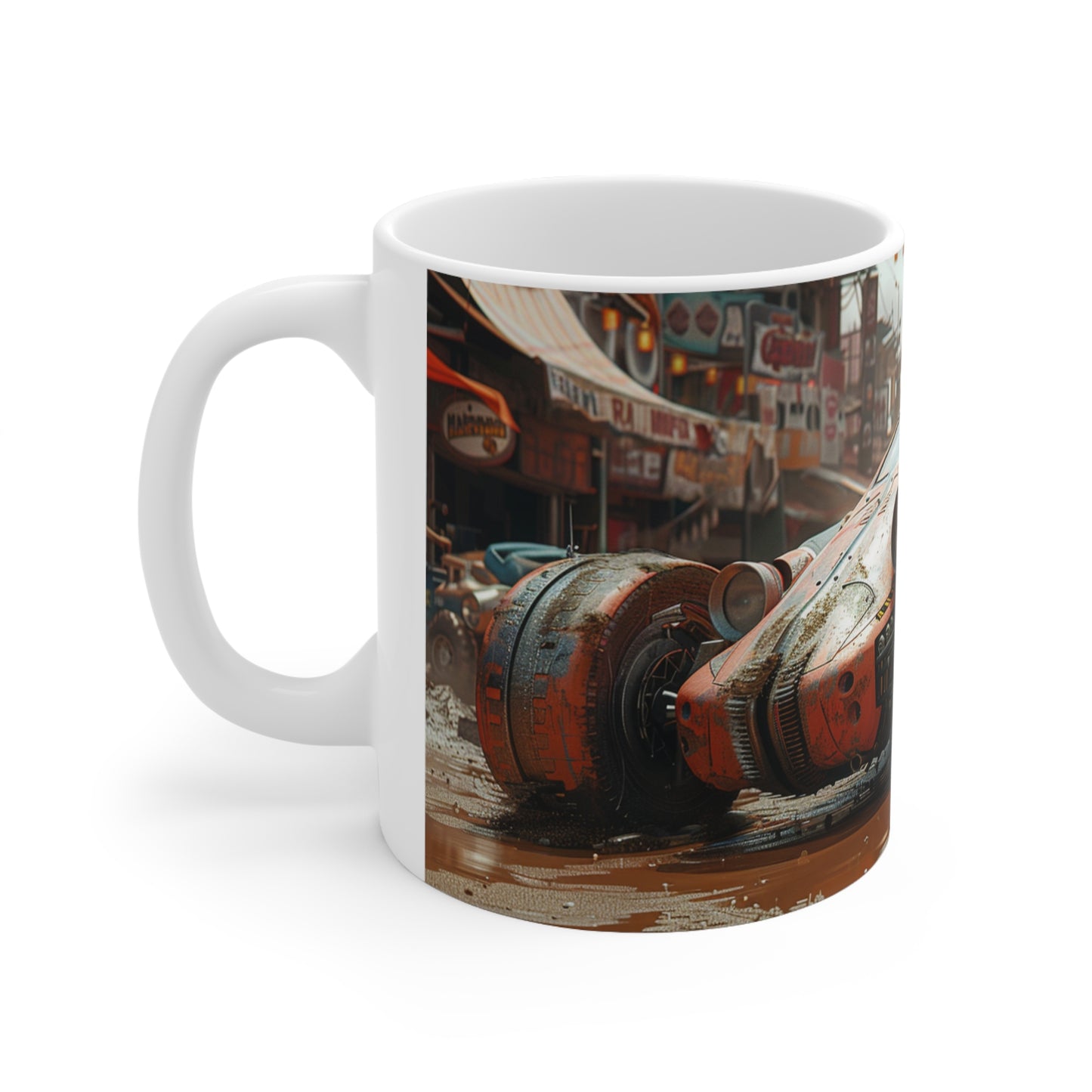 Futuristic Car 3 Ceramic Coffee Cups, 11oz, 15oz - UK